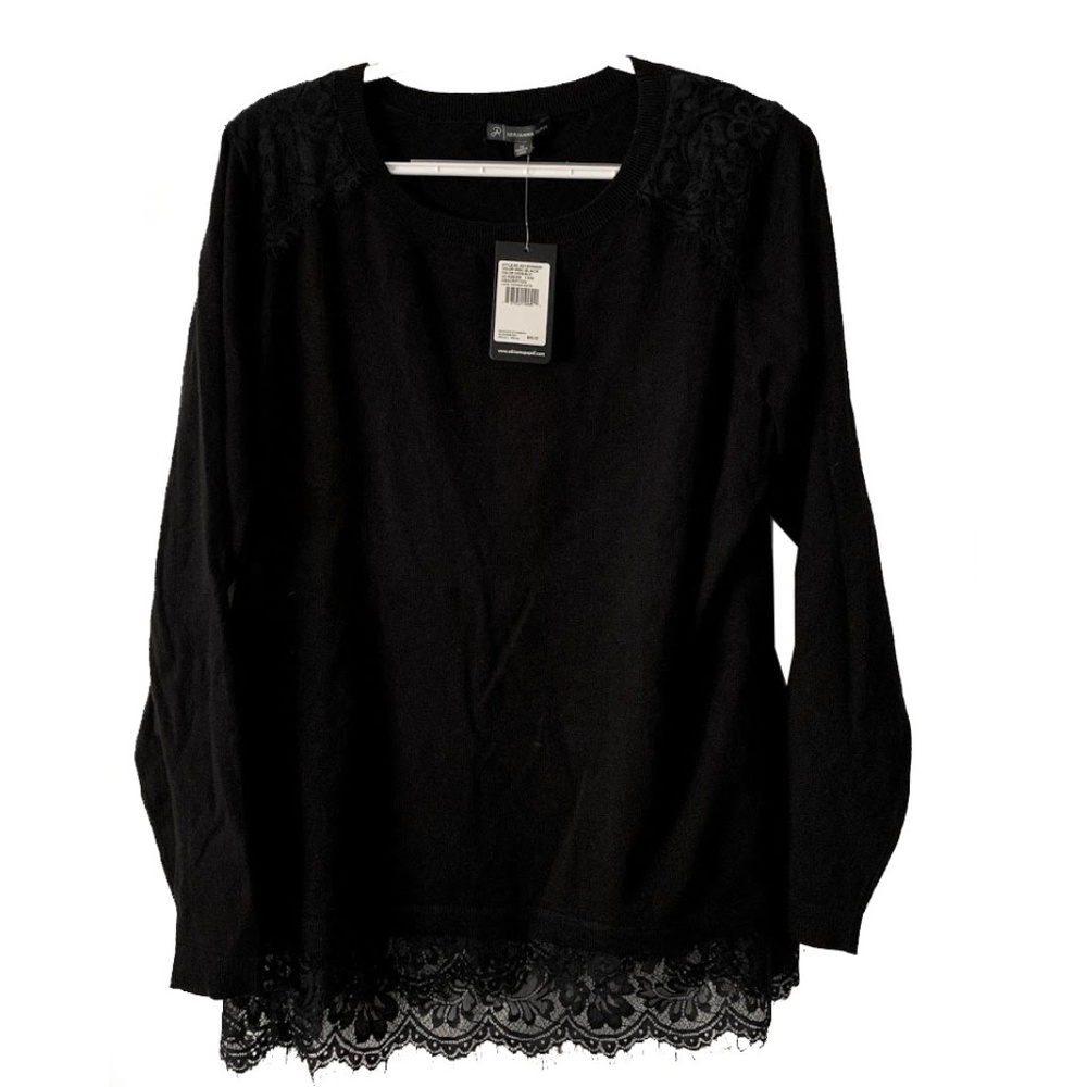 NWT Black Adrianna Pappell Sweater Top